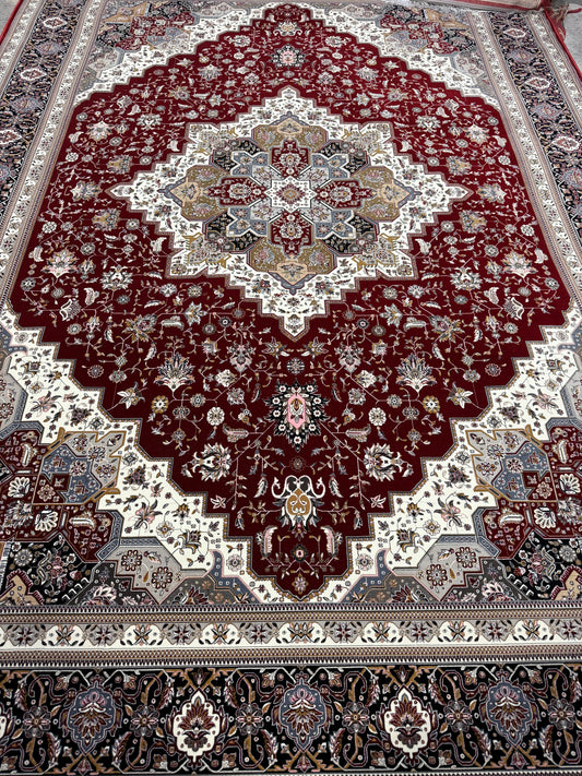 Classic 1200 Reeds Machine-Made Area Rug | Free Delivery & Available in Red, Metallic Blue, and Mustard