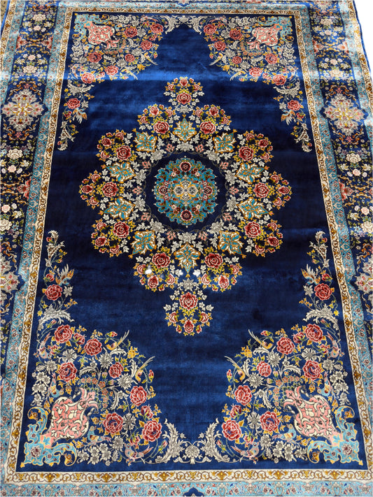 Fine Persian Wool & Silk Rug