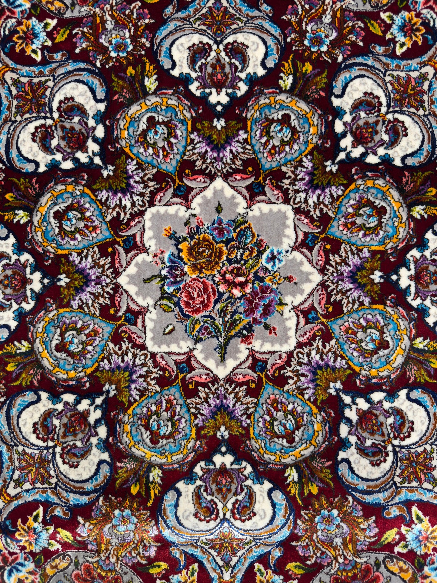Pure Wool & Silk Persian Rug