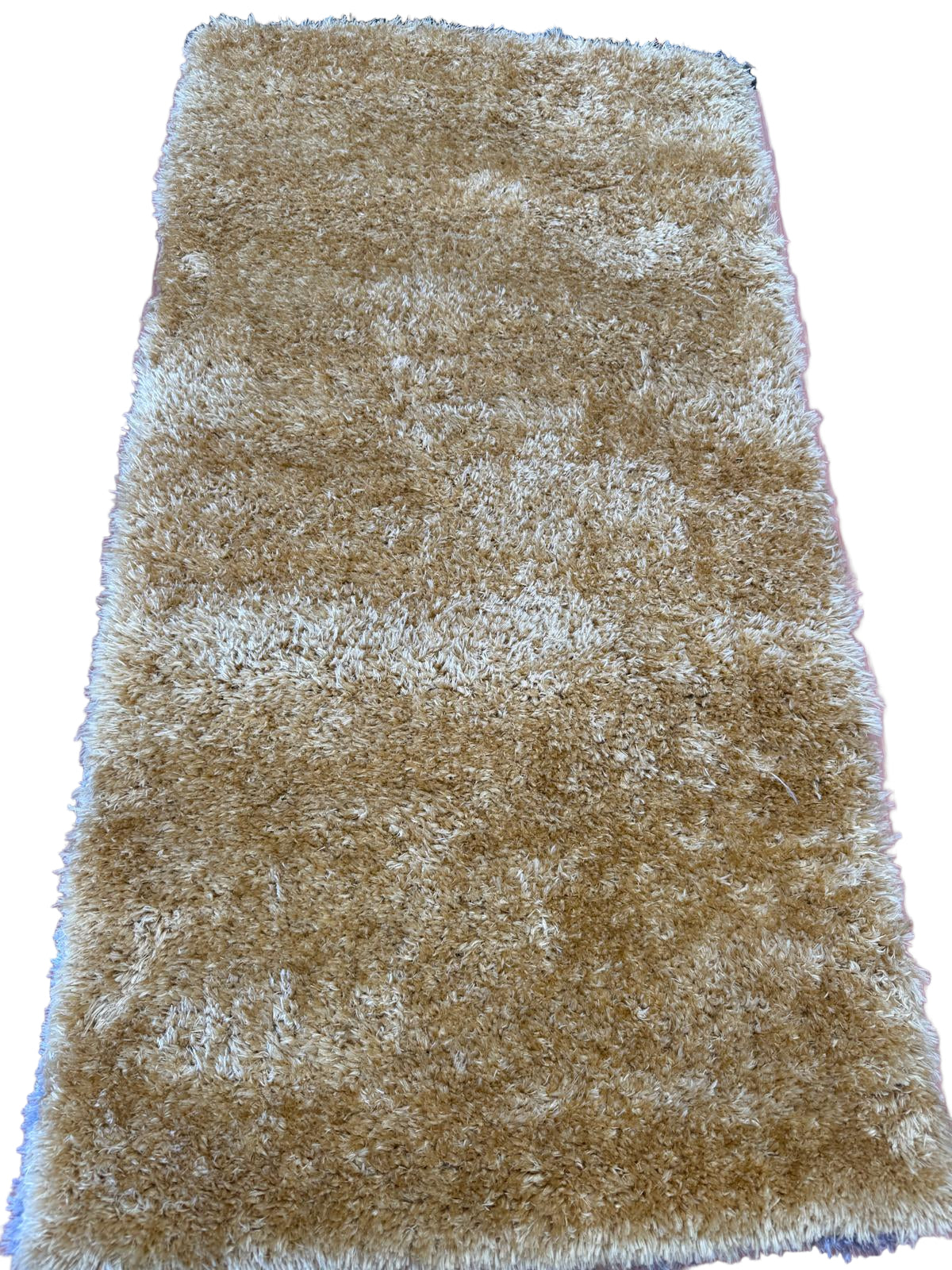 Fluffy 80x150 cm Rug - Soft and Stylish in Mustard, Grey, and Beige