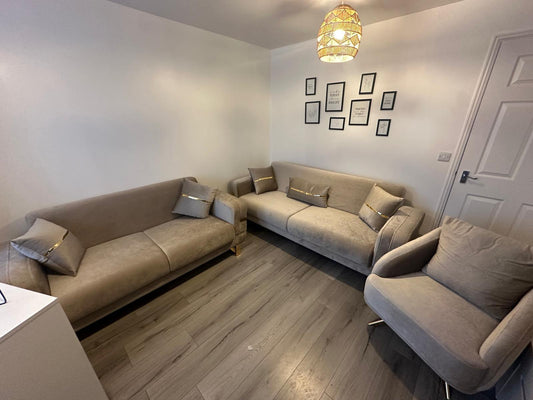 Prestij - Beige Sofa Set