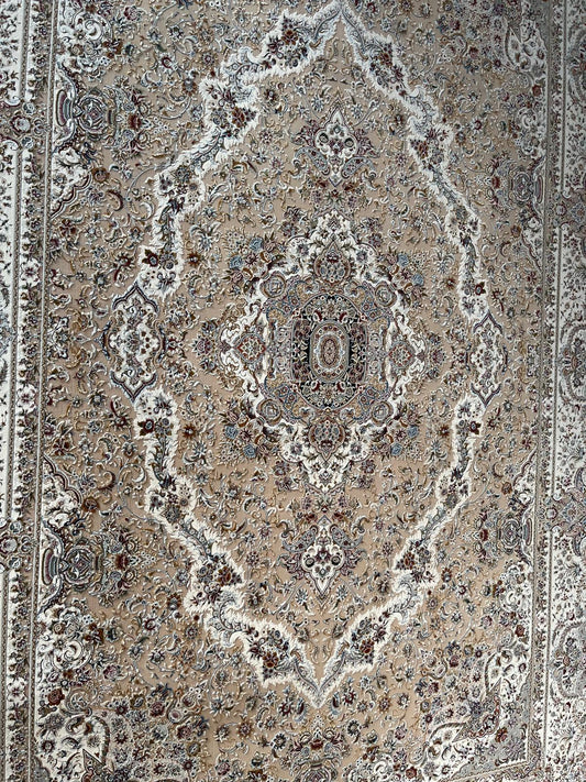 Salary Beige Persian Rug Design - 1500 Reeds