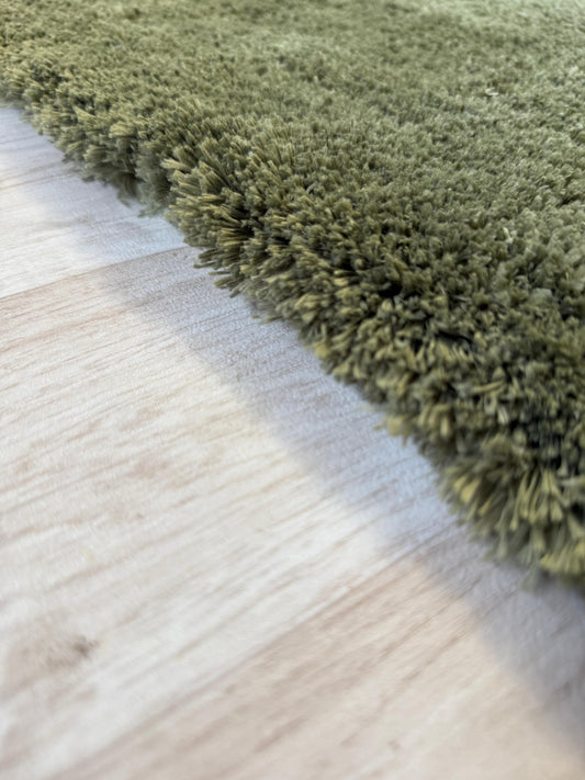 Supersoft Olive Green Area Rug | High Quality, 120 x 170 cm | Free Delivery & Fast Dispatch