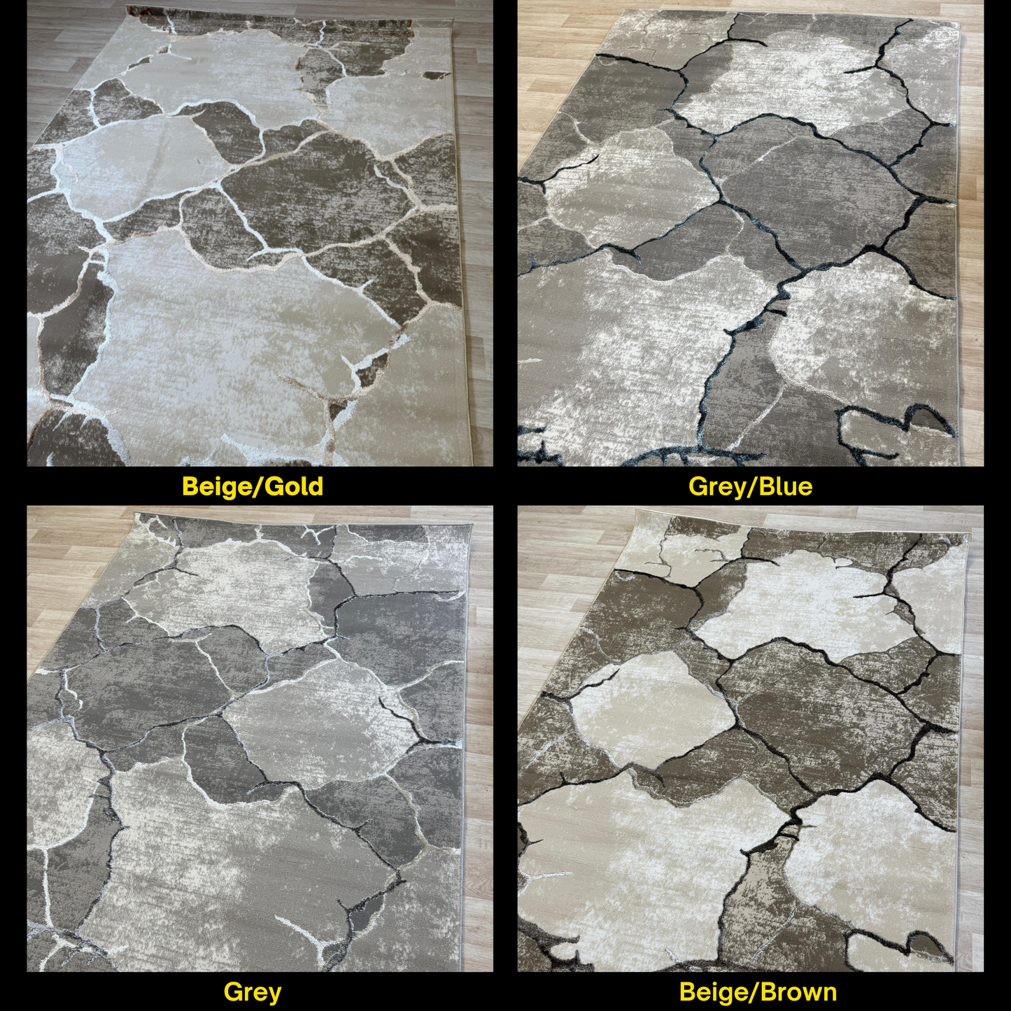 Emoji Modern Shimmer Rug from Bullring Rugs - 3 Sizes & 4 Elegant Colour Options