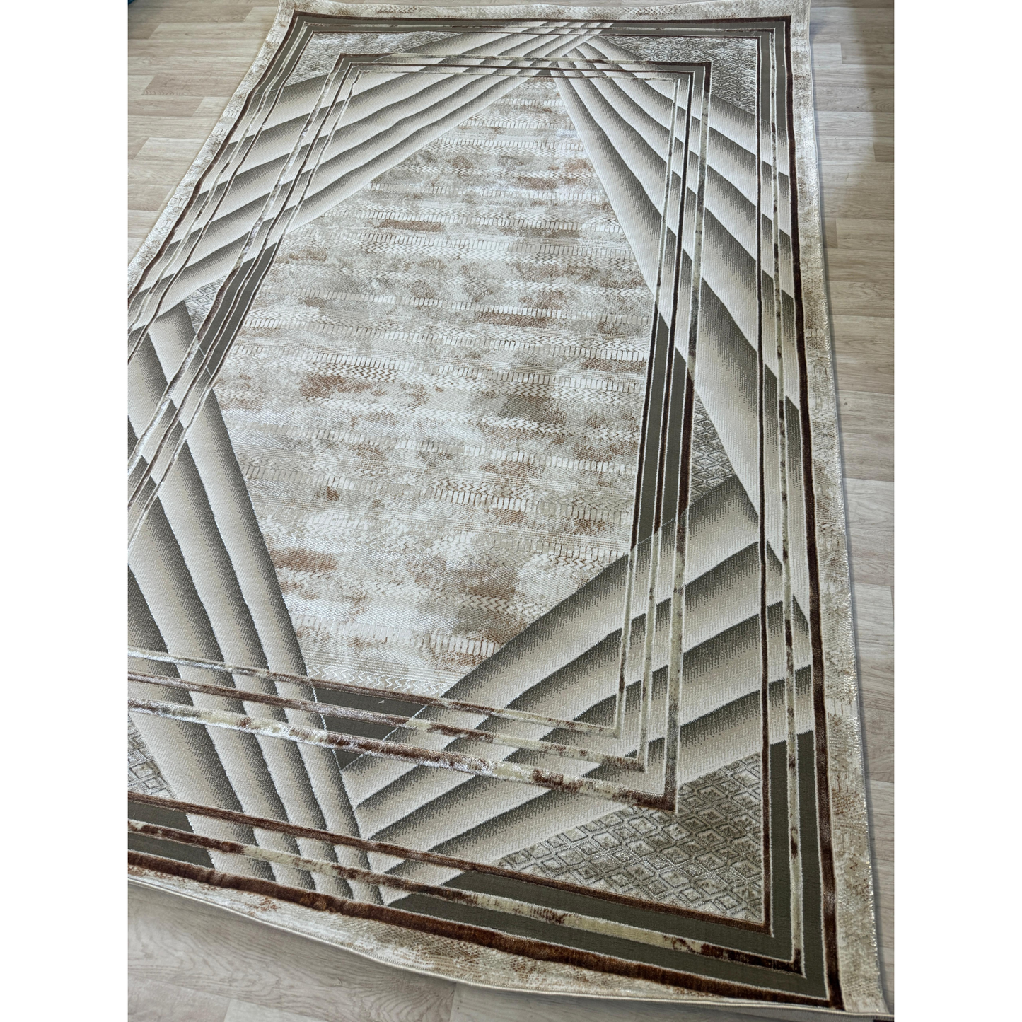 Emoji Geometric Shimmer Rug Collection - Modern Area Rugs | Available in 3 Sizes