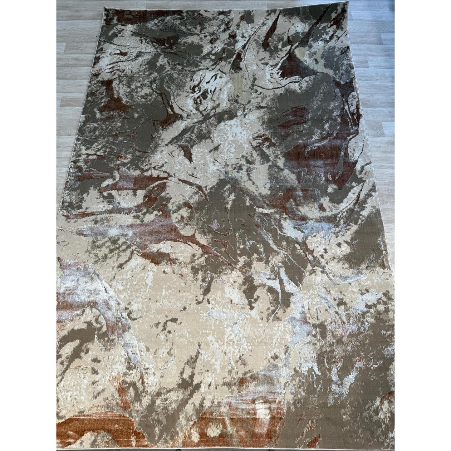 Emoji Abstract Shimmer Rug Collection - Stylish Area Rugs | Cotton Backing & 4 Colors