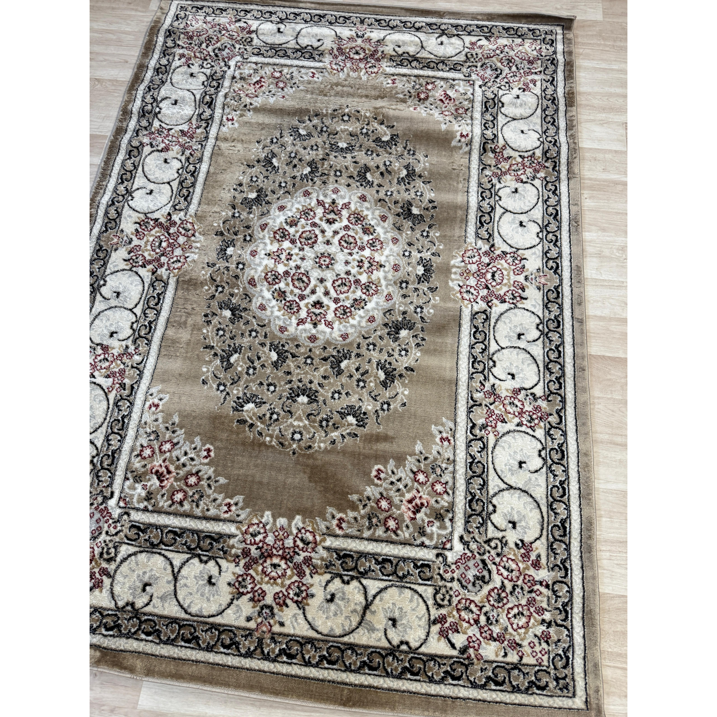 Dima Vintage Design Rug - Stylish Area Rug with Polyester & Jute Backing | 6 Colours & 3 Sizes