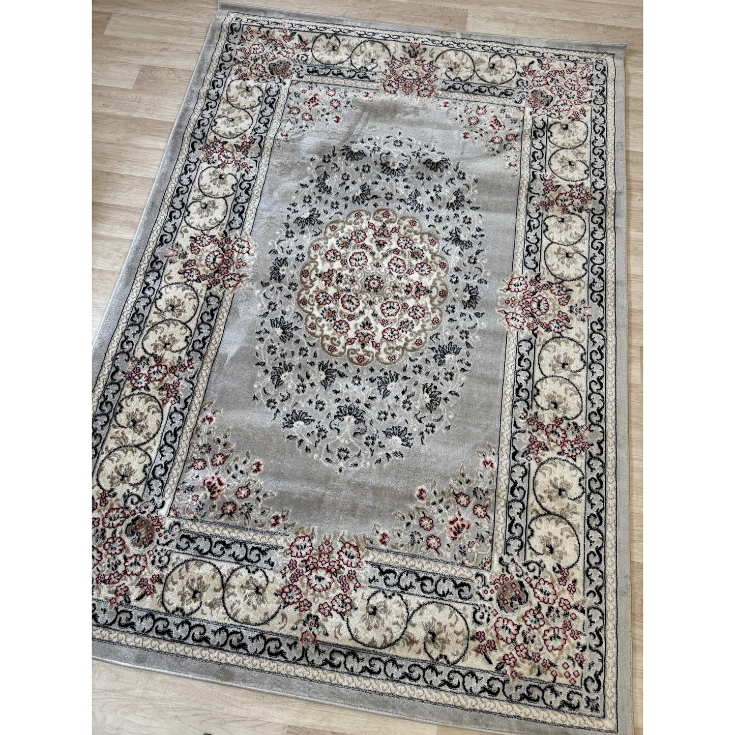 Dima Vintage Design Rug - Stylish Area Rug with Polyester & Jute Backing | 6 Colours & 3 Sizes