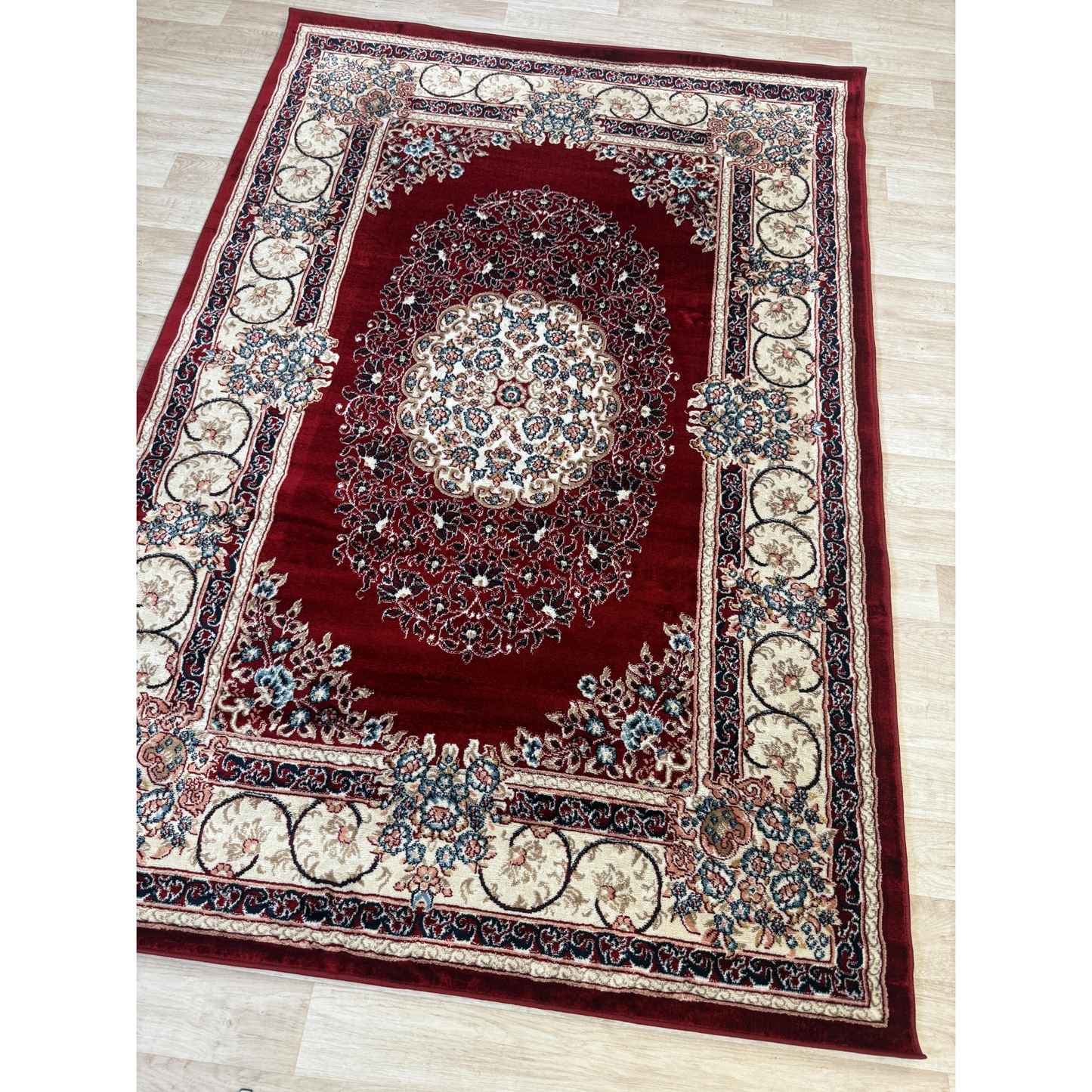 Dima Vintage Design Rug - Stylish Area Rug with Polyester & Jute Backing | 6 Colours & 3 Sizes
