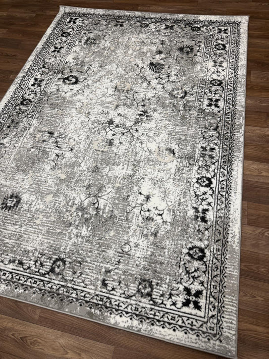 Vintage Floral Area Rug – Soft Polyester Carpet with Jute Backing | Traditional Pattern Rug | Living Room, Bedroom & Hallway Runner