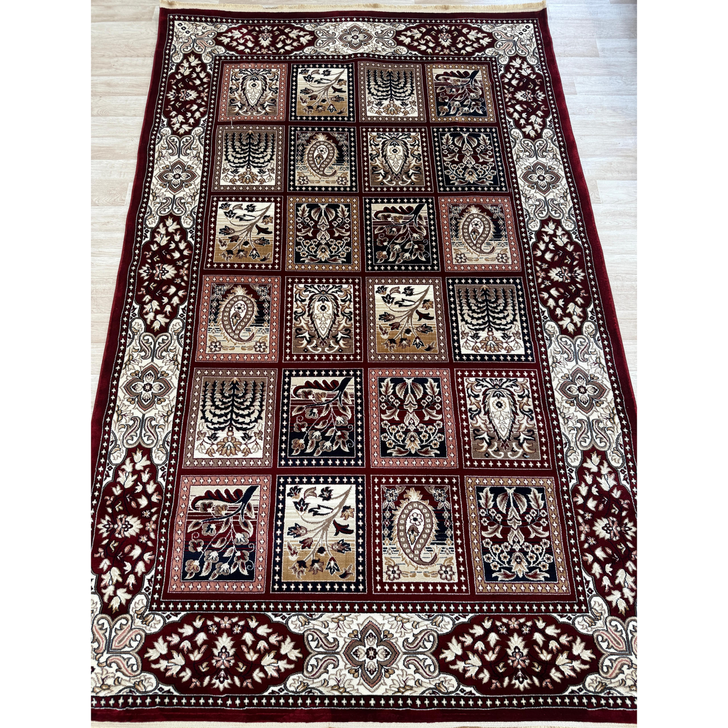 Mistral Modern Collection - Box Design Living Room Rugs | Soft Polyester with Cotton Backing