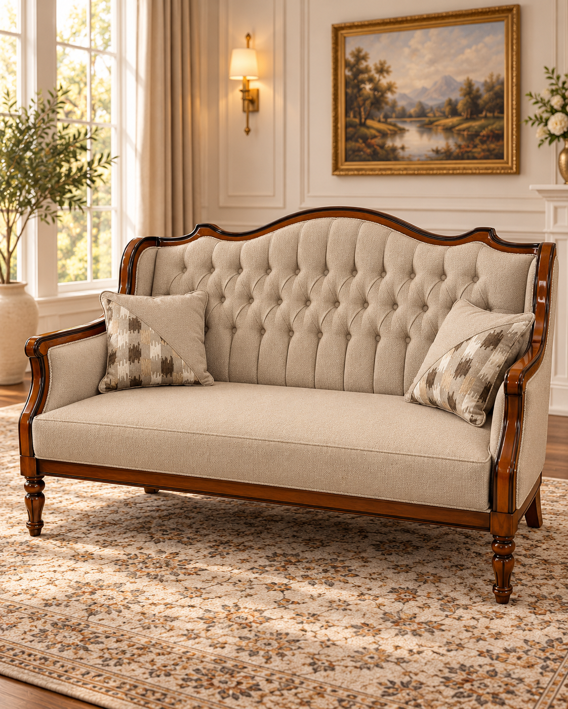 Asil Luxury 6 Piece Sofa & Table Set – Arabic Style Seating with 3 Tables