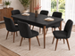 Mira Extendable Dining Table Set with 6 Vera Chairs