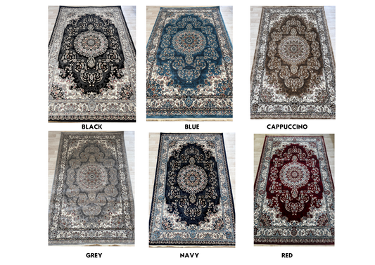 Mistral Medallion Collection - Traditional Style Living Room Rug