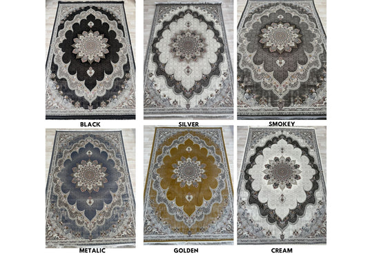 Ornate 1200 Reeds Machine-Made Area Rug | Free Delivery & Elegant Patterns in 6 Colours