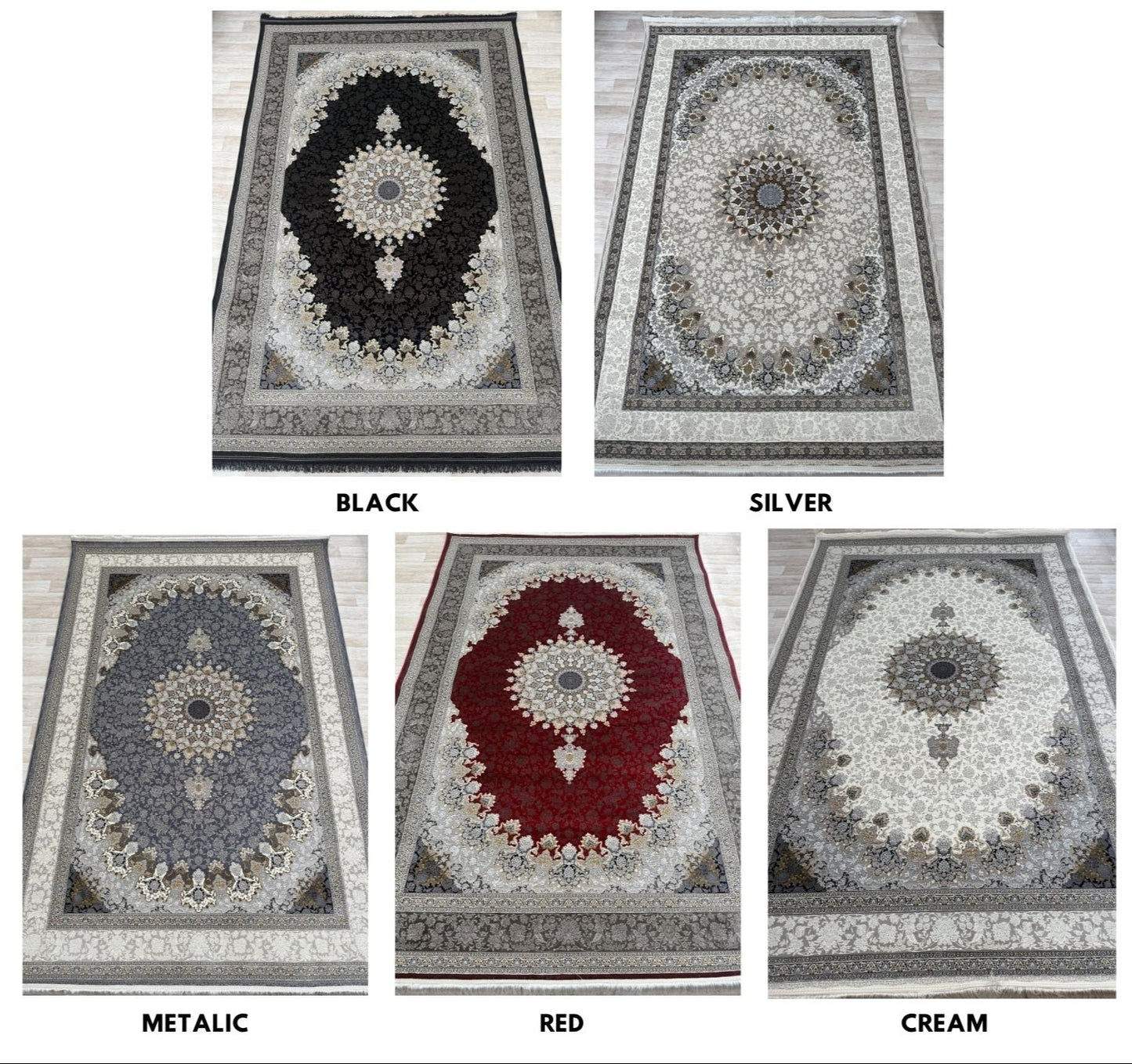 Floral Design 1200 Reeds Machine-Made Rugs | Free Delivery & Elegant Patterns in 6 Colors