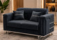 Fashion Luxury Velvet Sofa Set | Cream & Charcoal Grey
