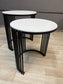 3 piece Black & White Nest Table Set