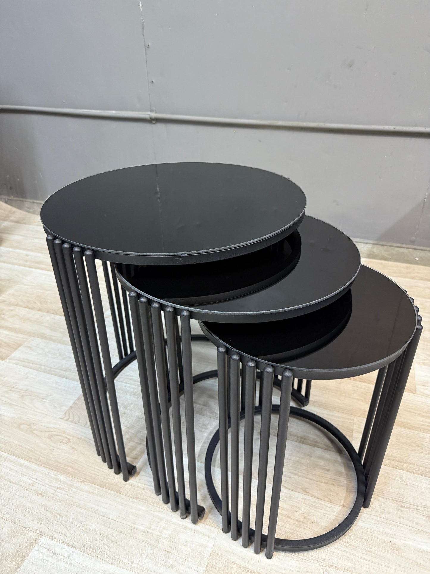 3 piece Silver Nest Table Set