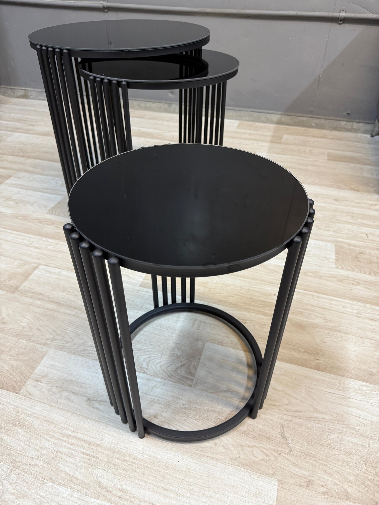 3 piece Black Nest Table Set