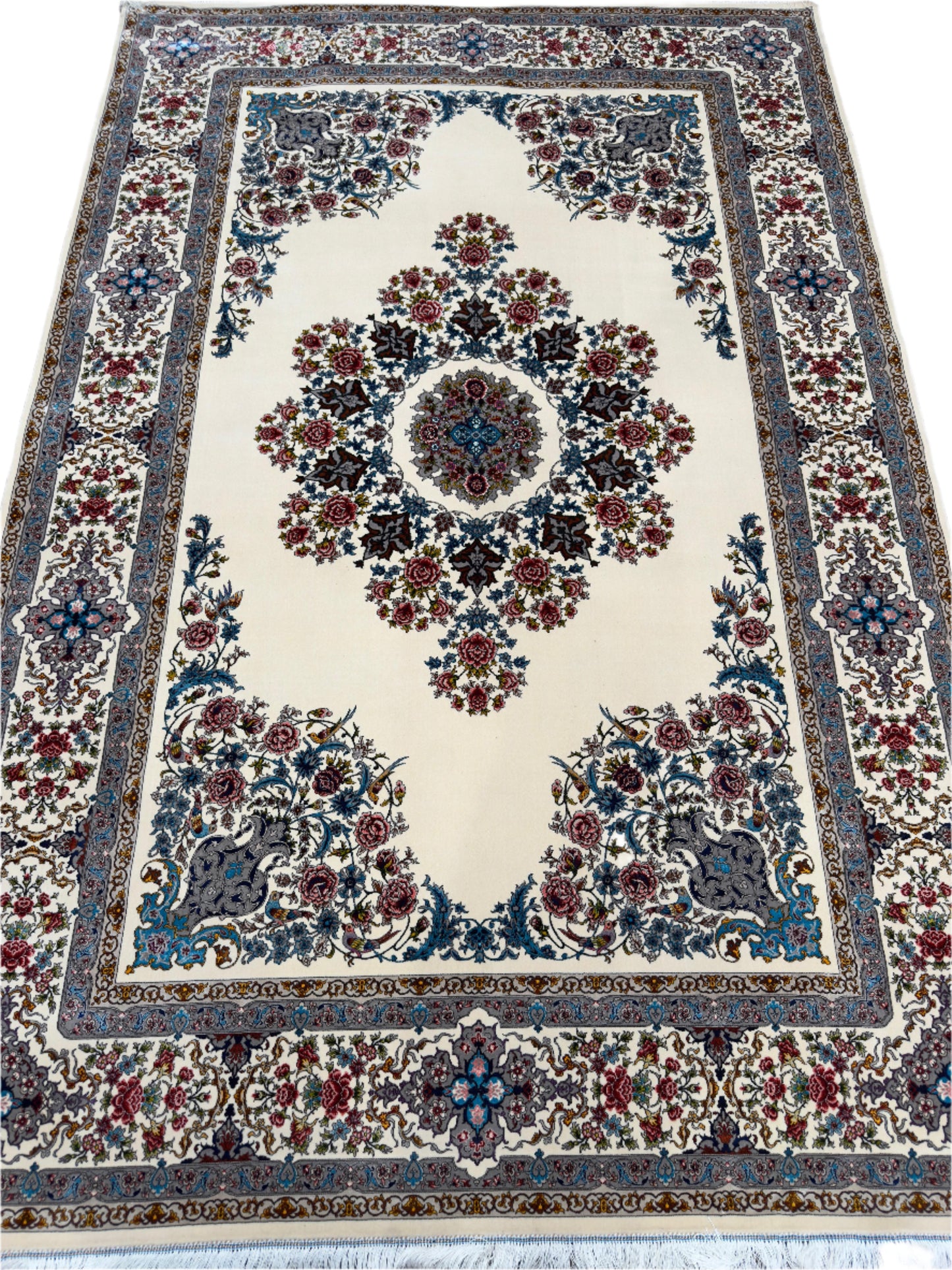 Fine Wool & Silk Persian Rug