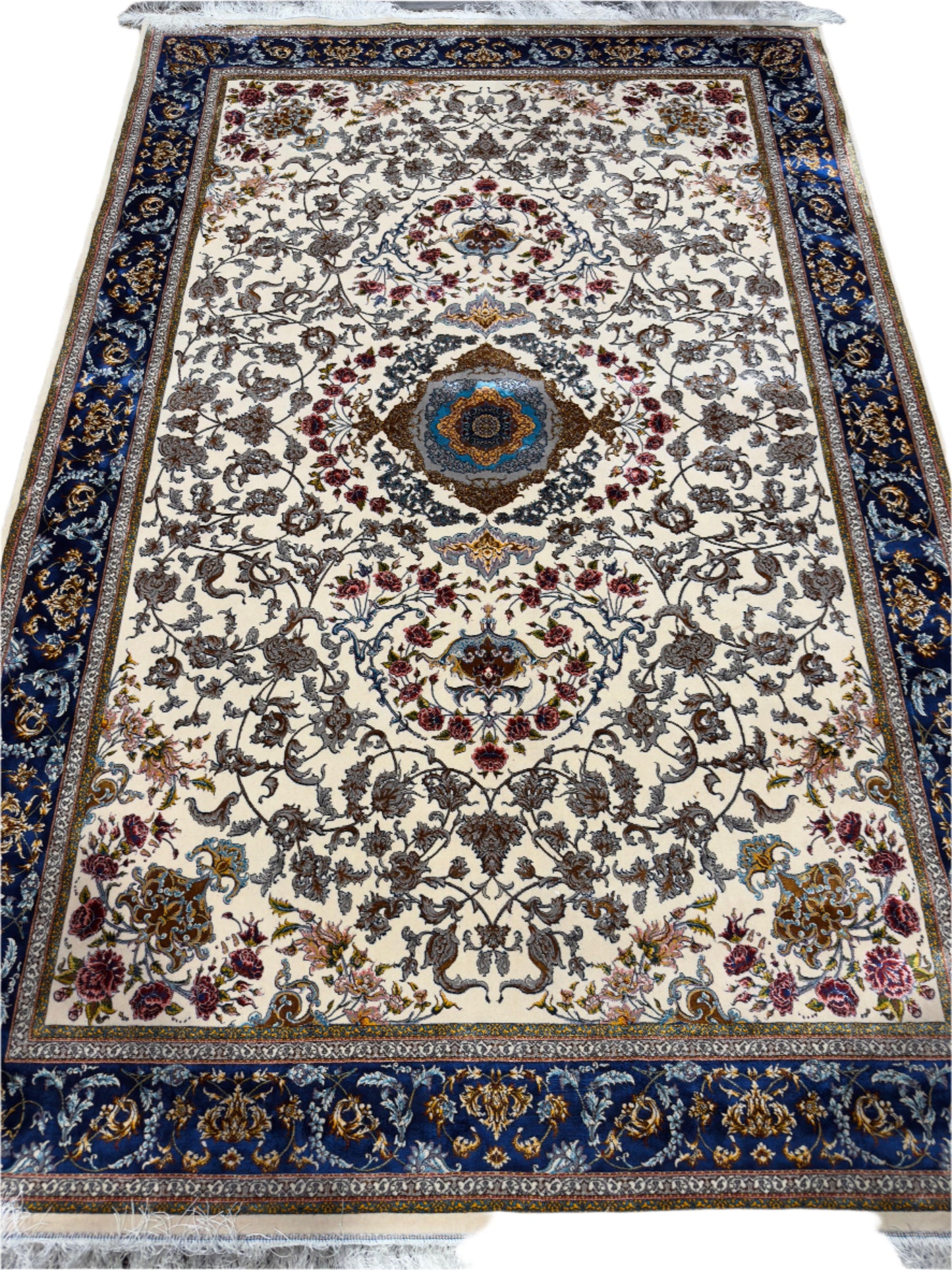 Fine Persian Wool & Silk Rug