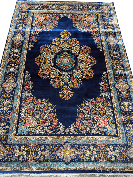 Fine Persian Wool & Silk Rug