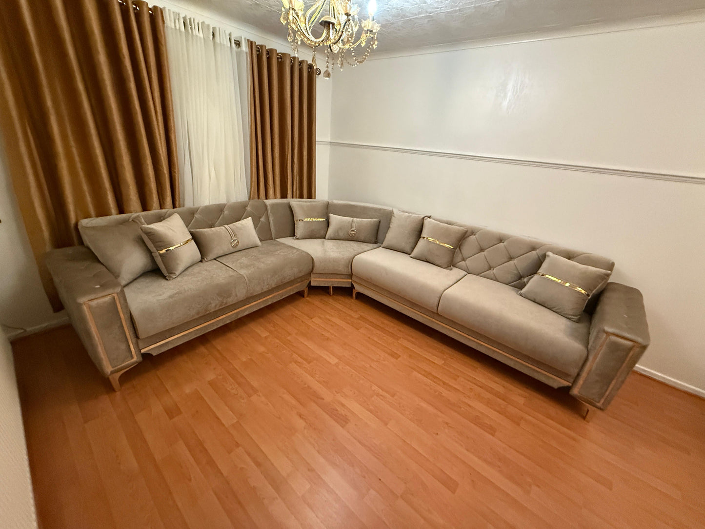 Bolivia Velvet Beige - Corner Sofa