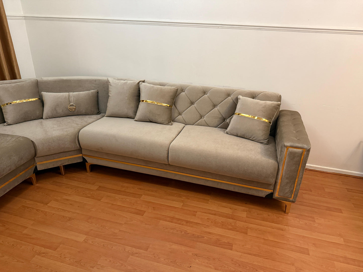 Bolivia Velvet Beige - Corner Sofa