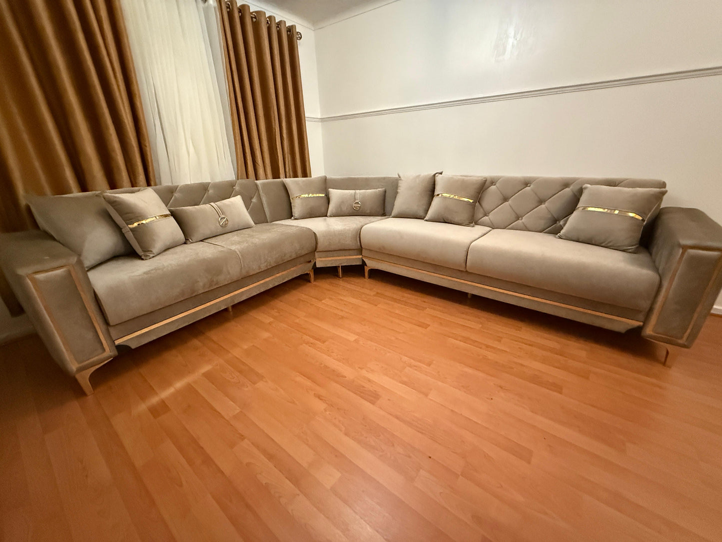 Bolivia Velvet Beige - Corner Sofa