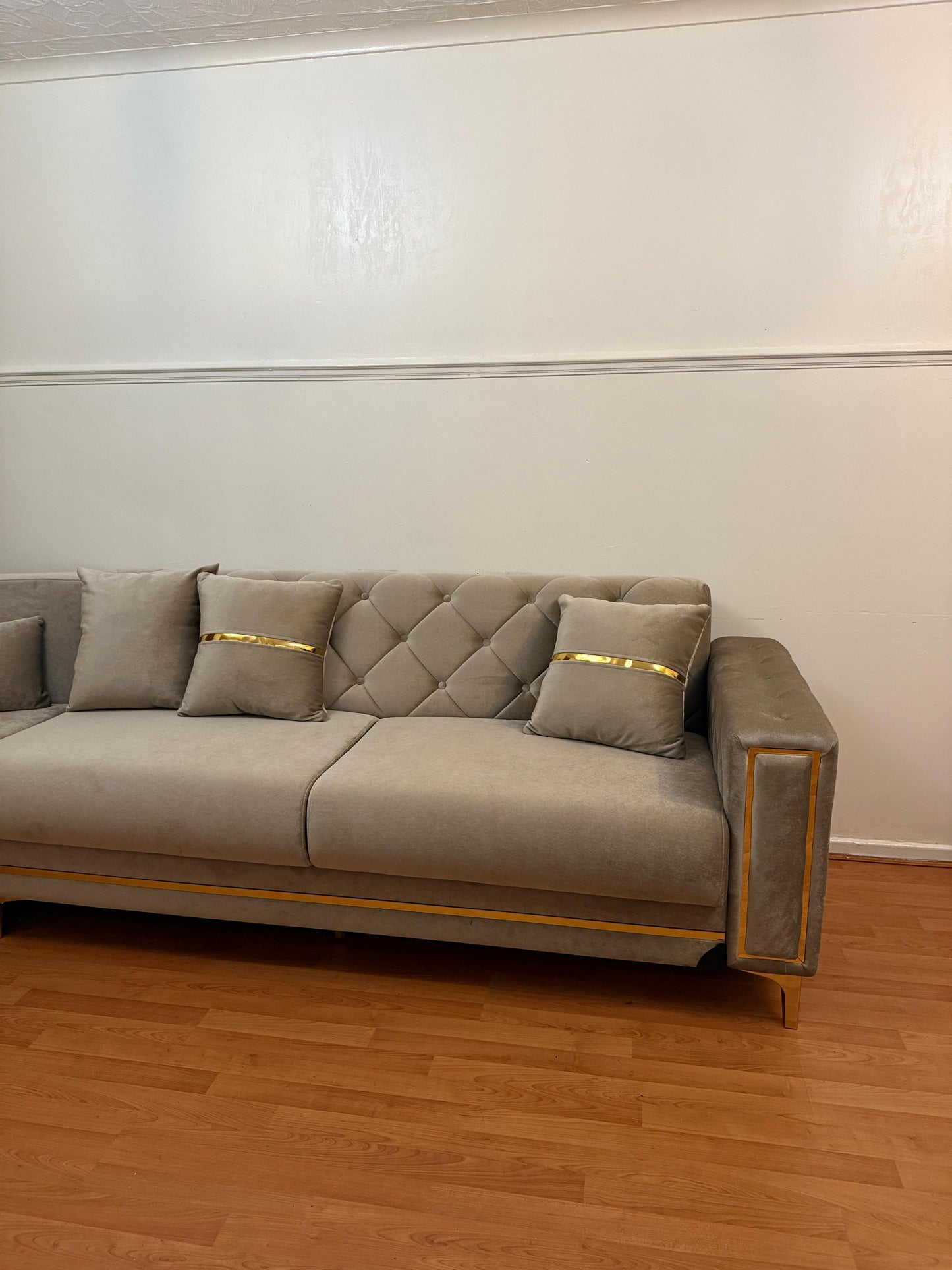 Bolivia Velvet Beige - Corner Sofa