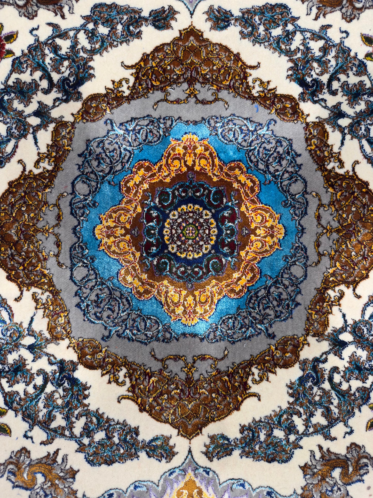 Fine Persian Wool & Silk Rug