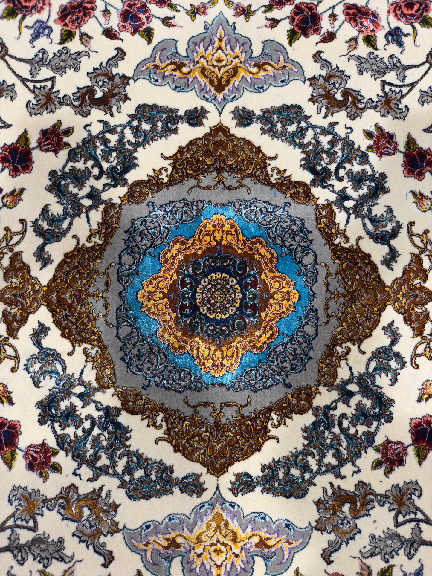 Fine Persian Wool & Silk Rug