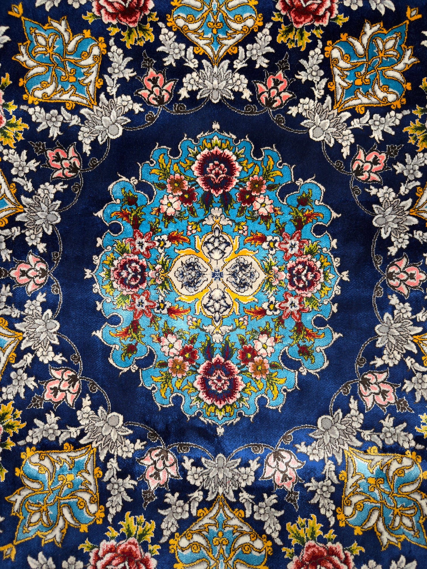 Fine Persian Wool & Silk Rug