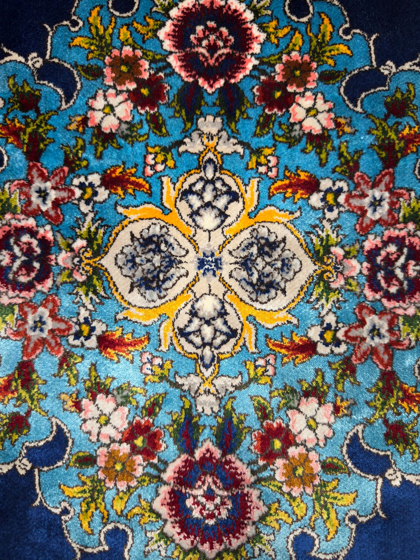 Fine Persian Wool & Silk Rug