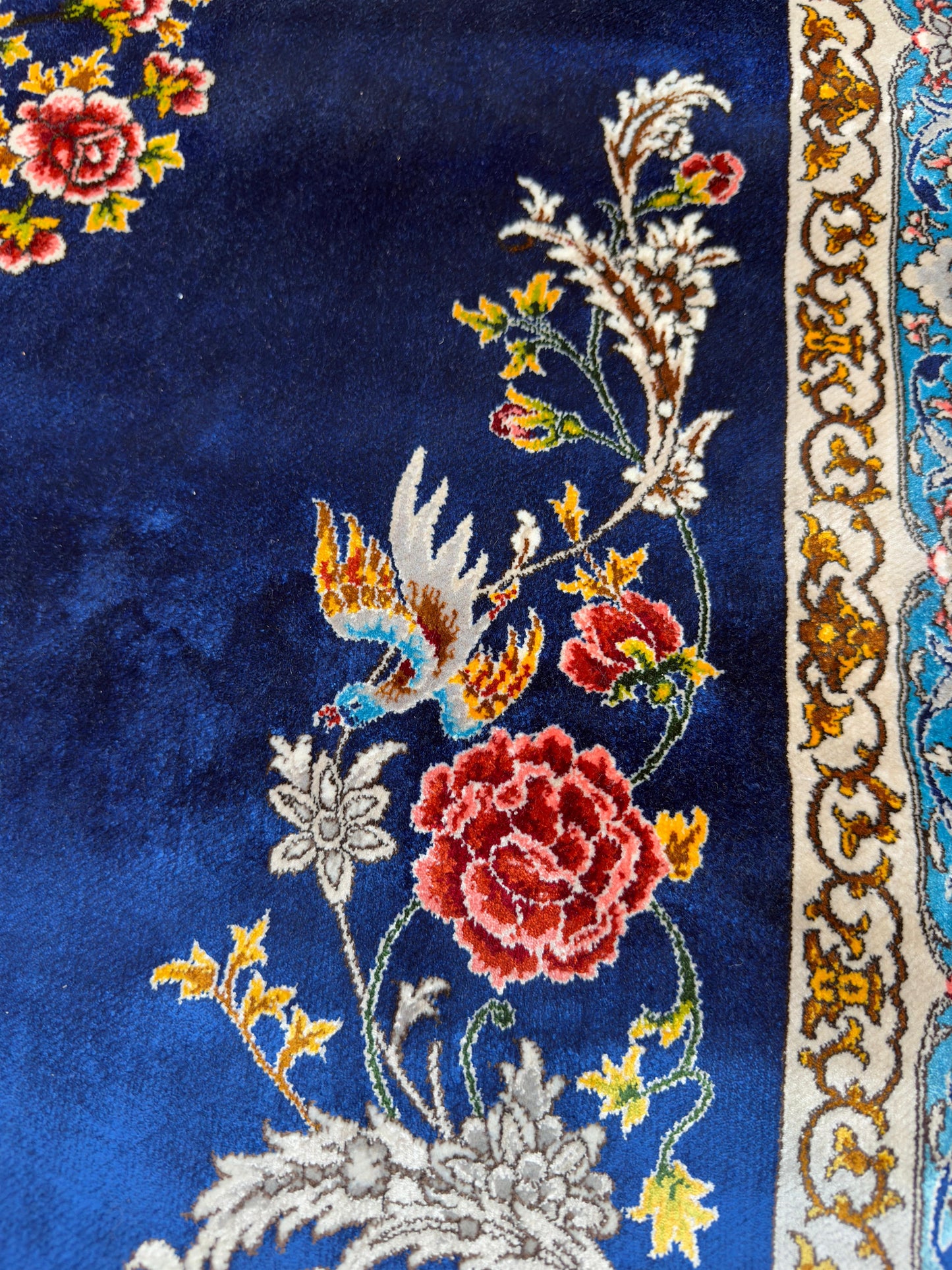 Fine Persian Wool & Silk Rug