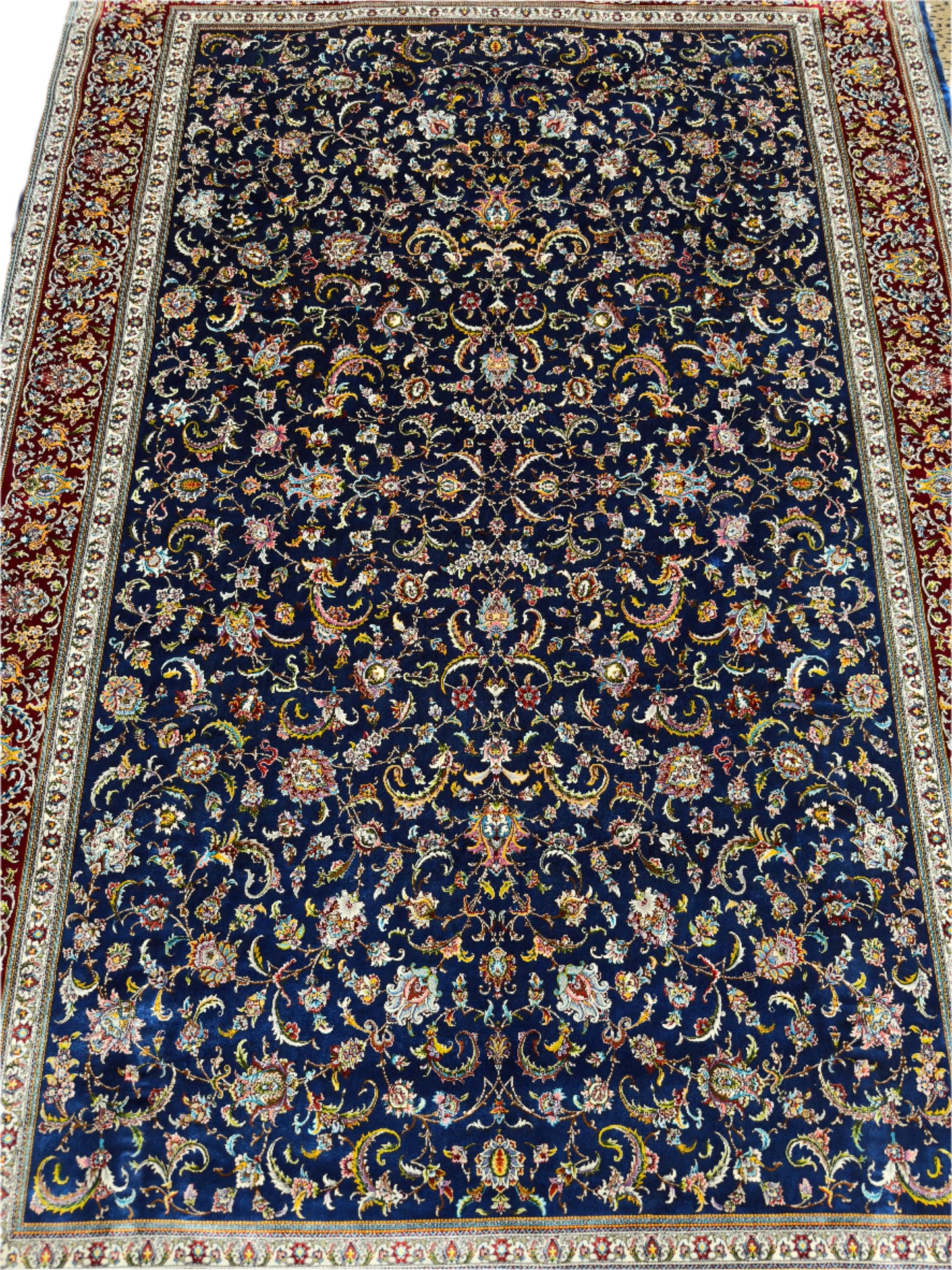 Fine Persian Wool & Silk Rug