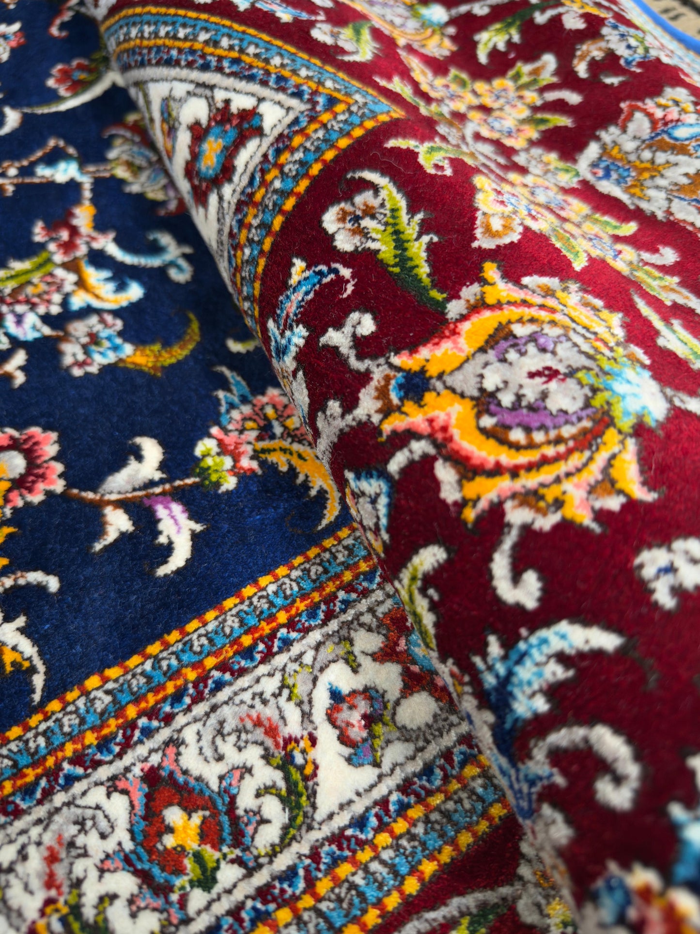 Fine Persian Wool & Silk Rug