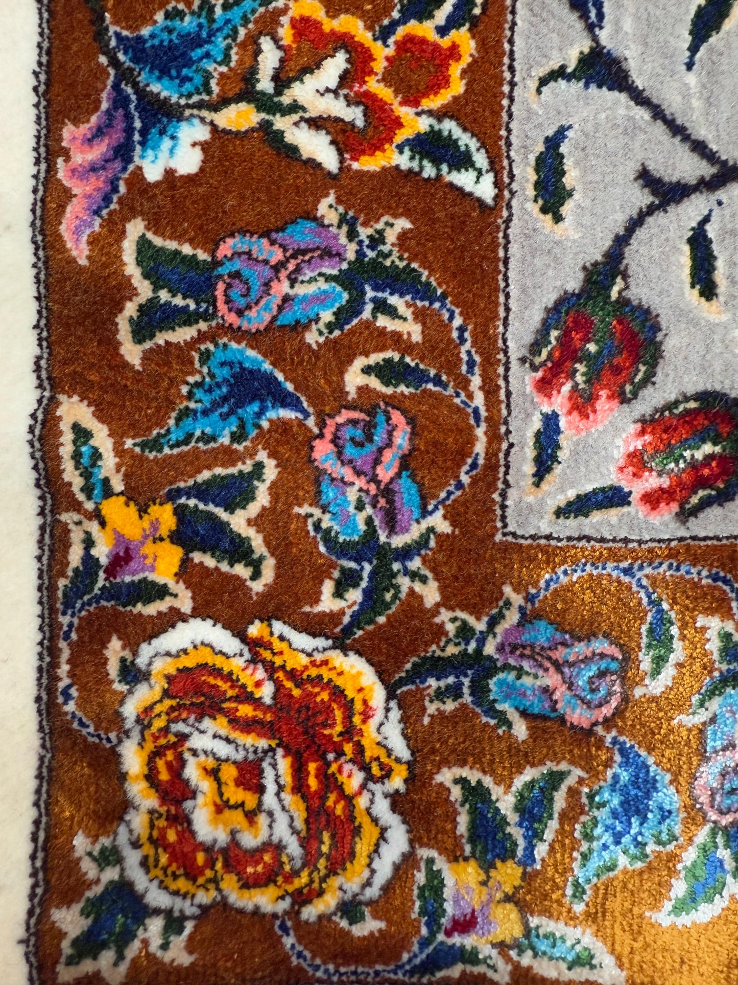 The Birds - Pure Wool & Silk Persian Rug