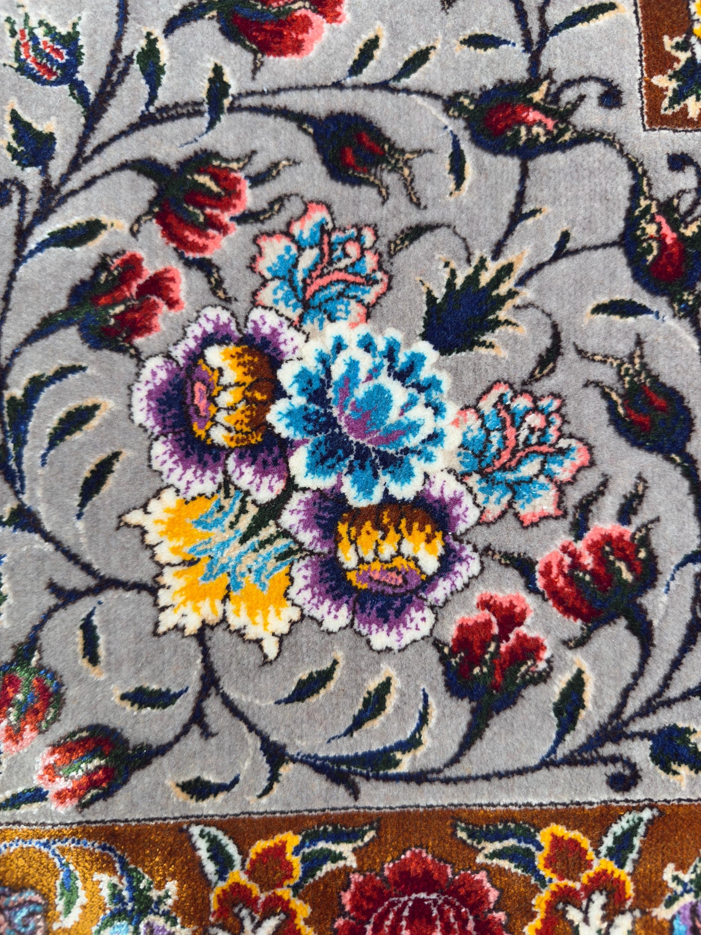 The Birds - Pure Wool & Silk Persian Rug