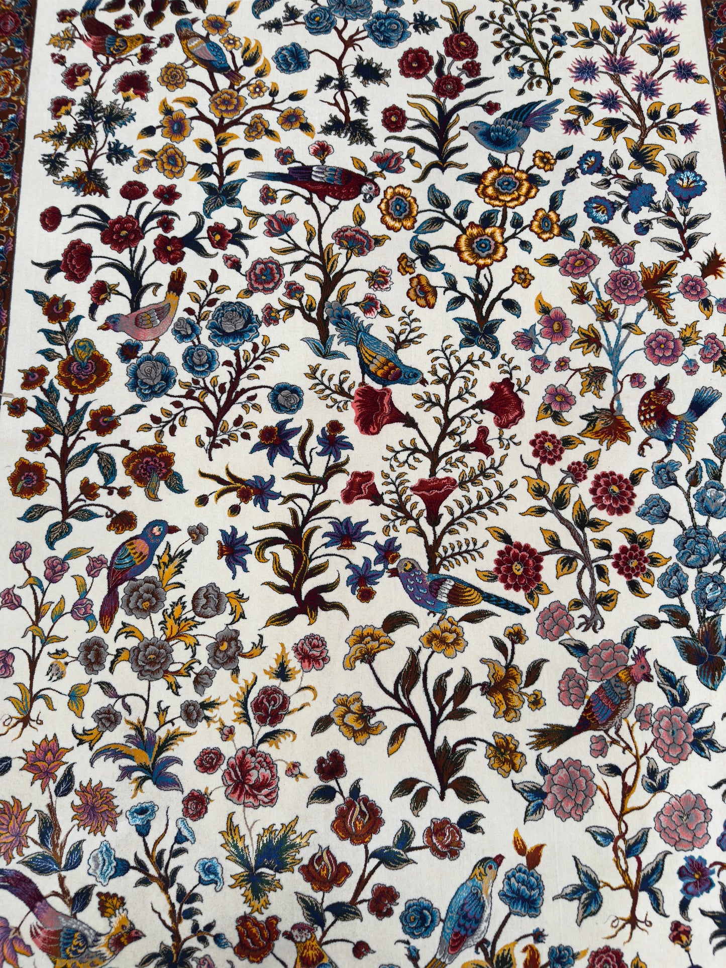 The Birds - Pure Wool & Silk Persian Rug