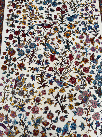 The Birds - Pure Wool & Silk Persian Rug