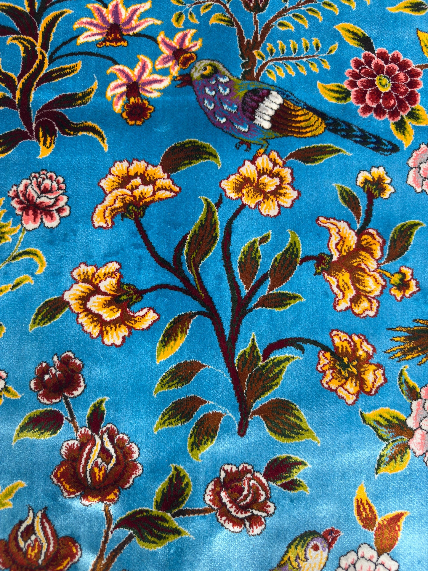 The Birds - Pure Silk Persian Rug