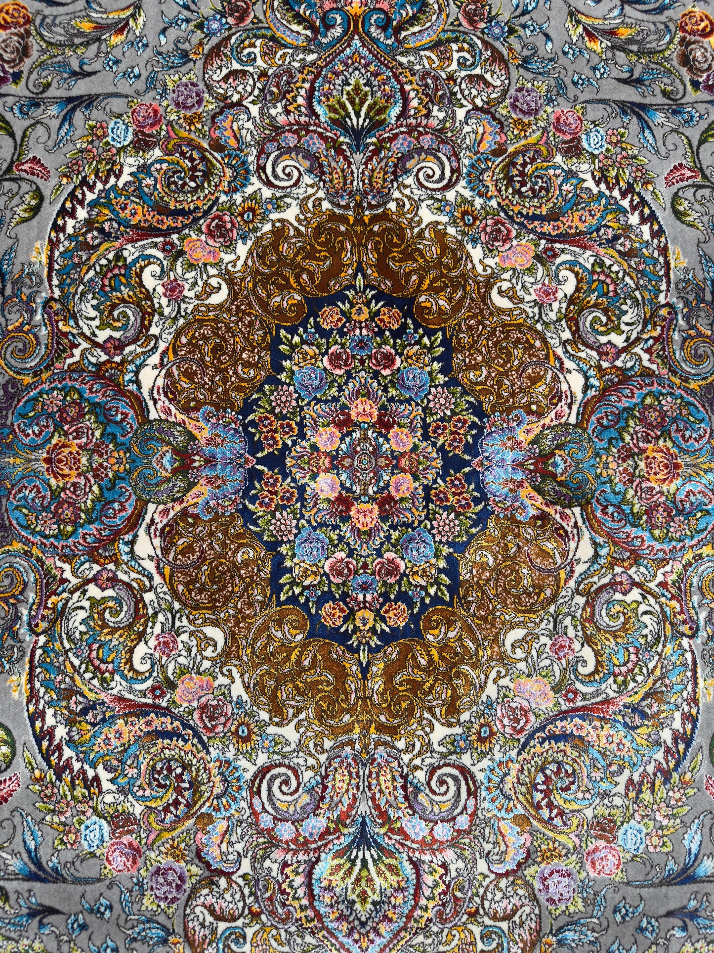 Pure Wool & Silk Persian Rug