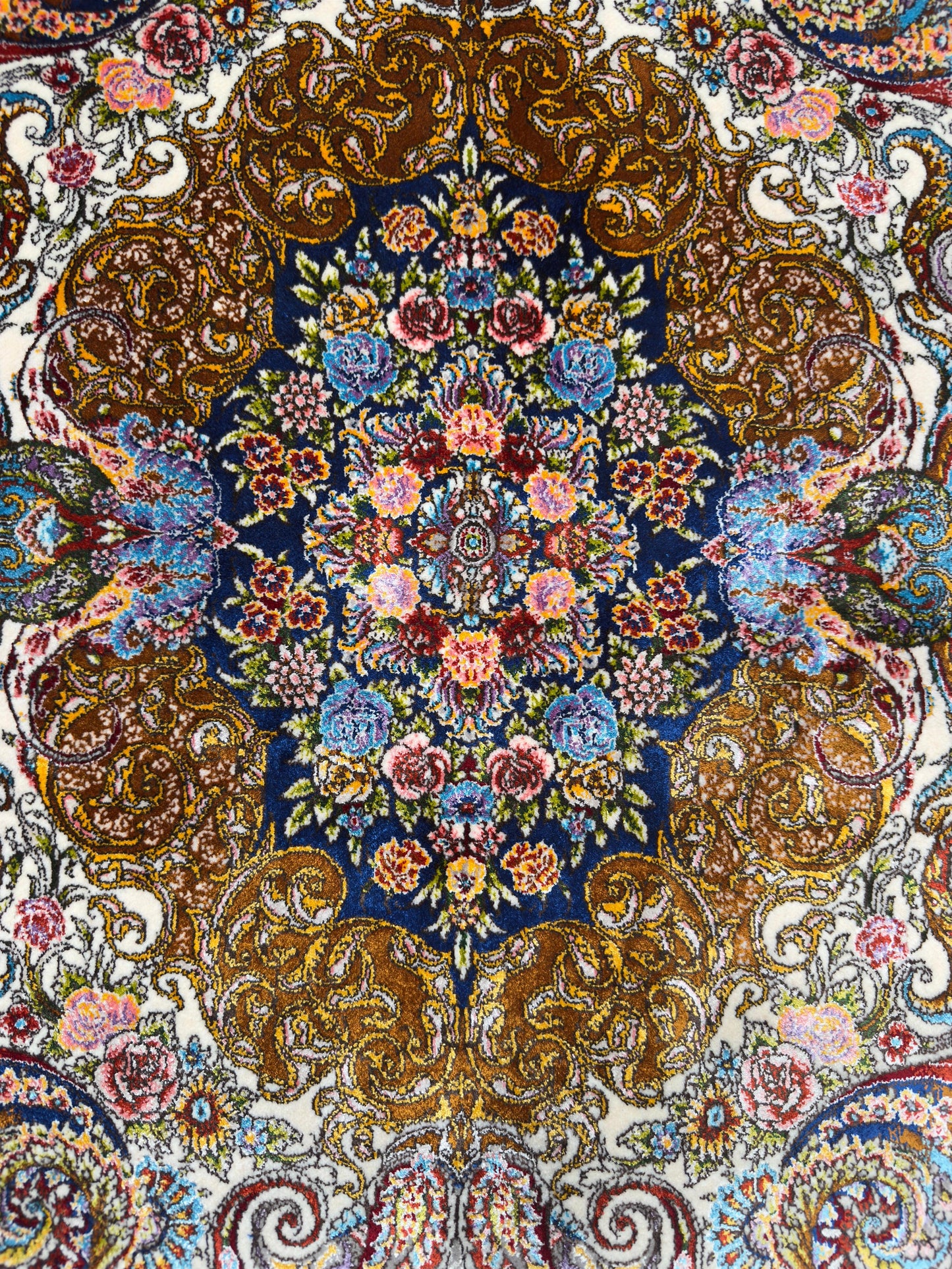 Pure Wool & Silk Persian Rug