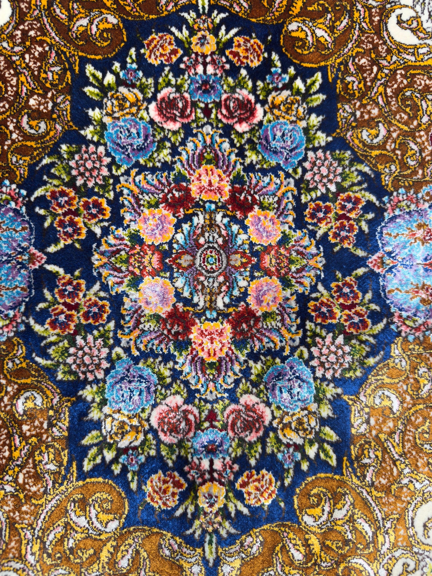 Pure Wool & Silk Persian Rug