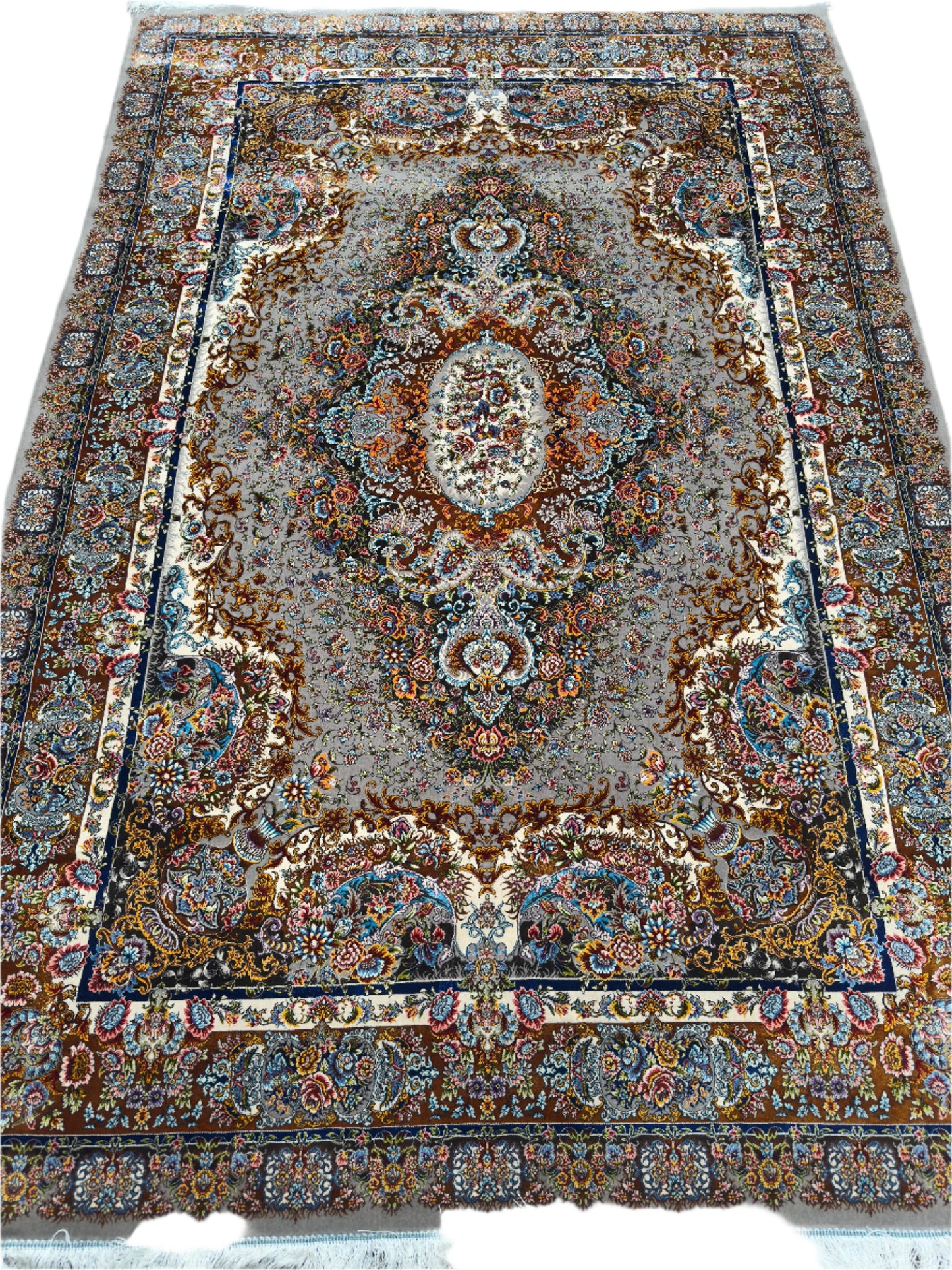 Pure Wool & Silk Persian Rug