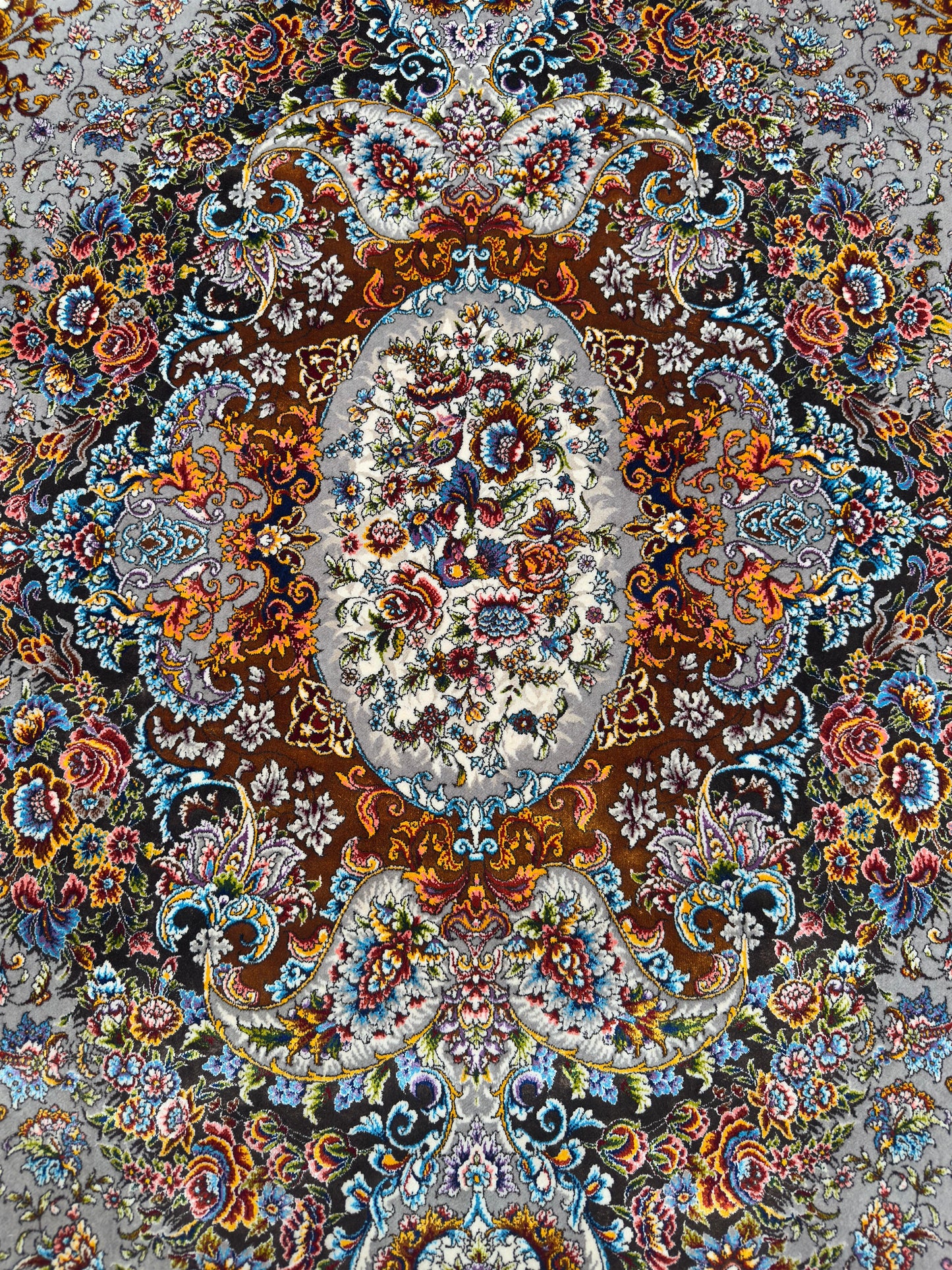 Pure Wool & Silk Persian Rug