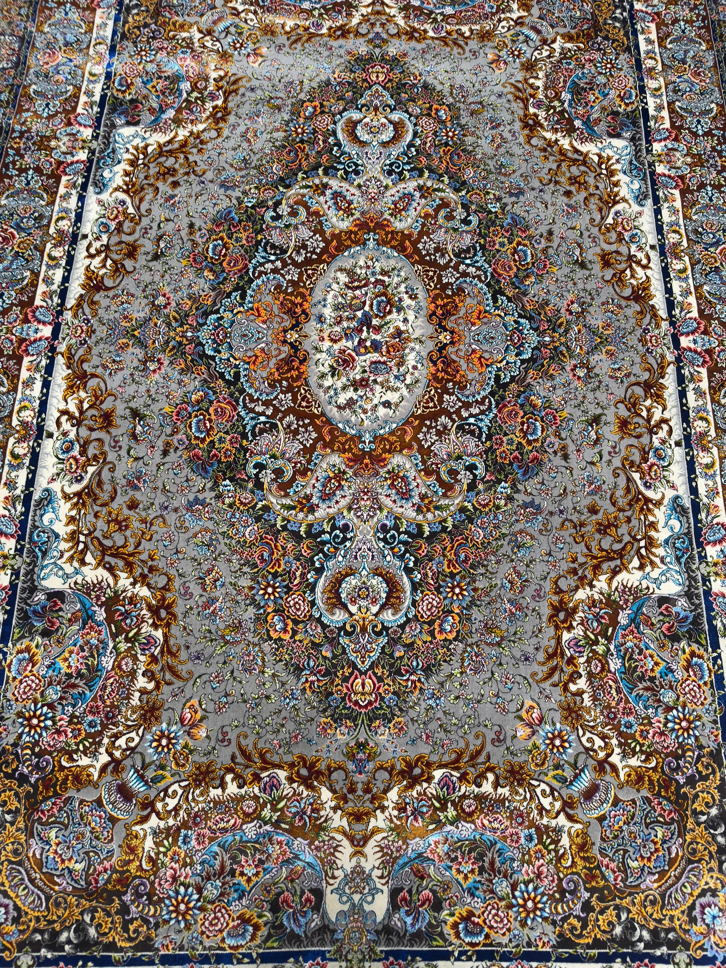 Pure Wool & Silk Persian Rug