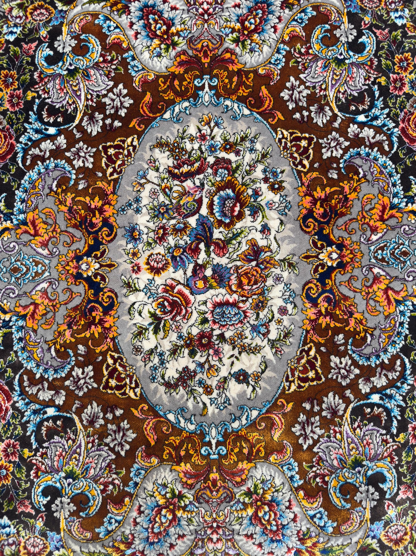 Pure Wool & Silk Persian Rug